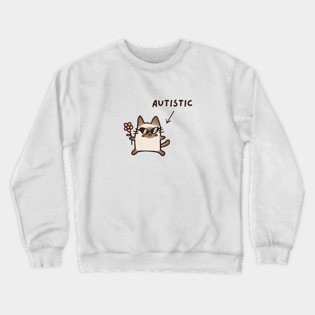 Autistic Cat (Light) Crewneck Sweatshirt by applebubble